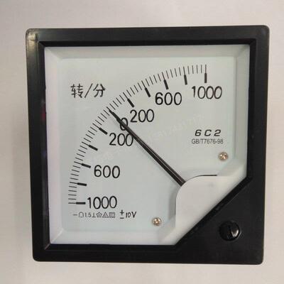 定做 6C2±转/分/DC10V转速表1000PRM1500指针100R/min电压+-20mA