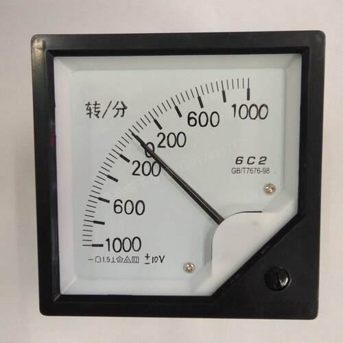 定做 6C2±转/分/DC10V转速表1000PRM1500指针100R/min电压+-20mA