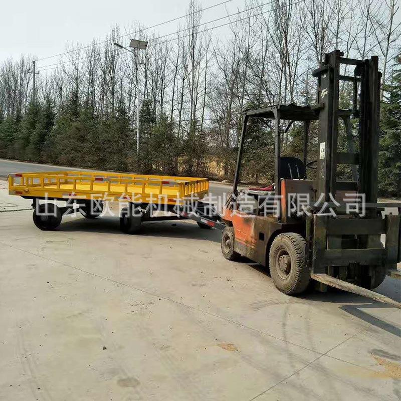 牵引式平板车 1-0吨 物料周转搬运车四轮转向平板转运车送货到家