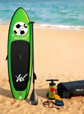 335厘米厂家直供轻便站立式冲浪板充气冲浪板SUP充气浆板EVA防滑