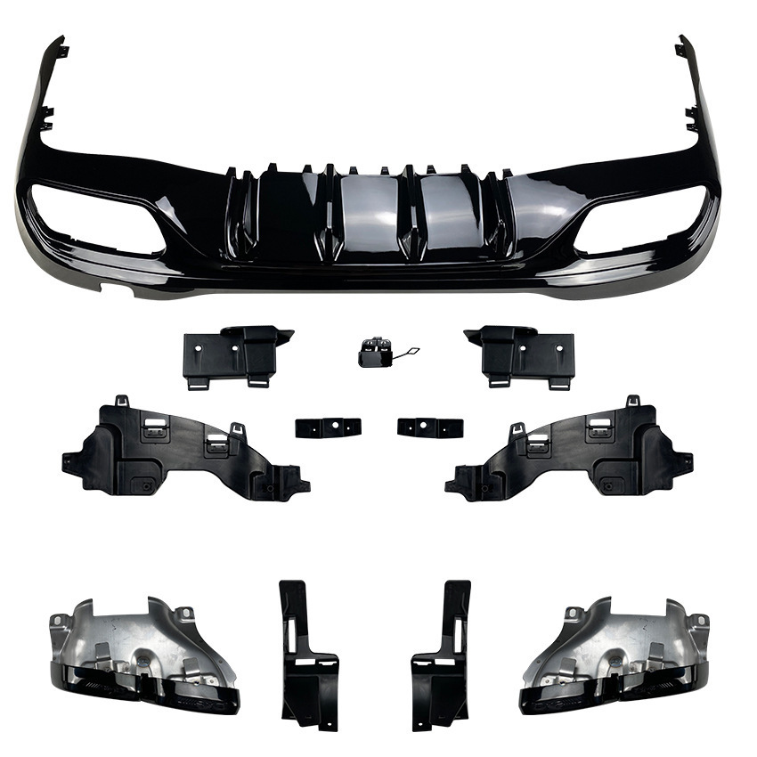 适用奔驰C级W206 C300 C43 C63 C200 C260 AMG 2022+尾唇尾喉改装