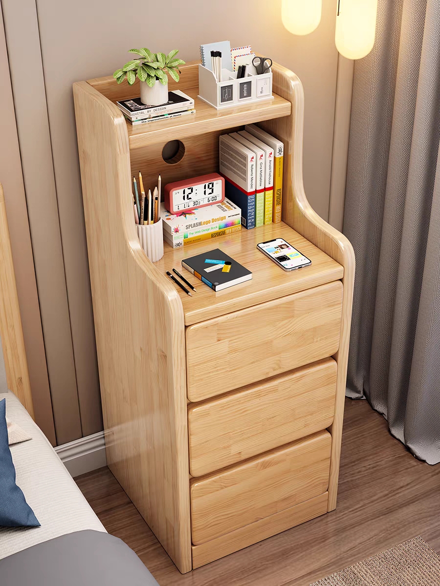 加高床头柜超窄收纳柜简约现代小型迷你床头柜卧室带抽床边柜