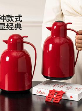 水保结温壶红色婚陪嫁一0对热壶225新款保温瓶暖水瓶水壶
