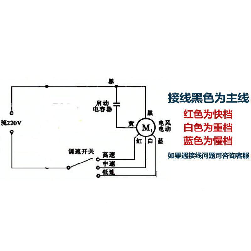 C2274 ZFS-4电风扇电机纯线落地扇马达配件220VWQD570W铜静音大功