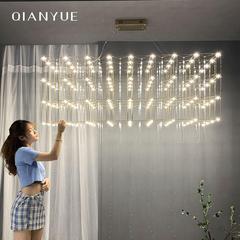 酒店店大堂吊灯光立方复式别墅挑高客厅网品XD-040红饭厅样屋展中