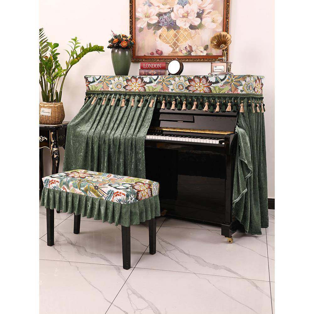 高端钢琴防尘罩全简XVR约琴罩电钢琴罩套轻高档加奢厚钢琴布遮盖