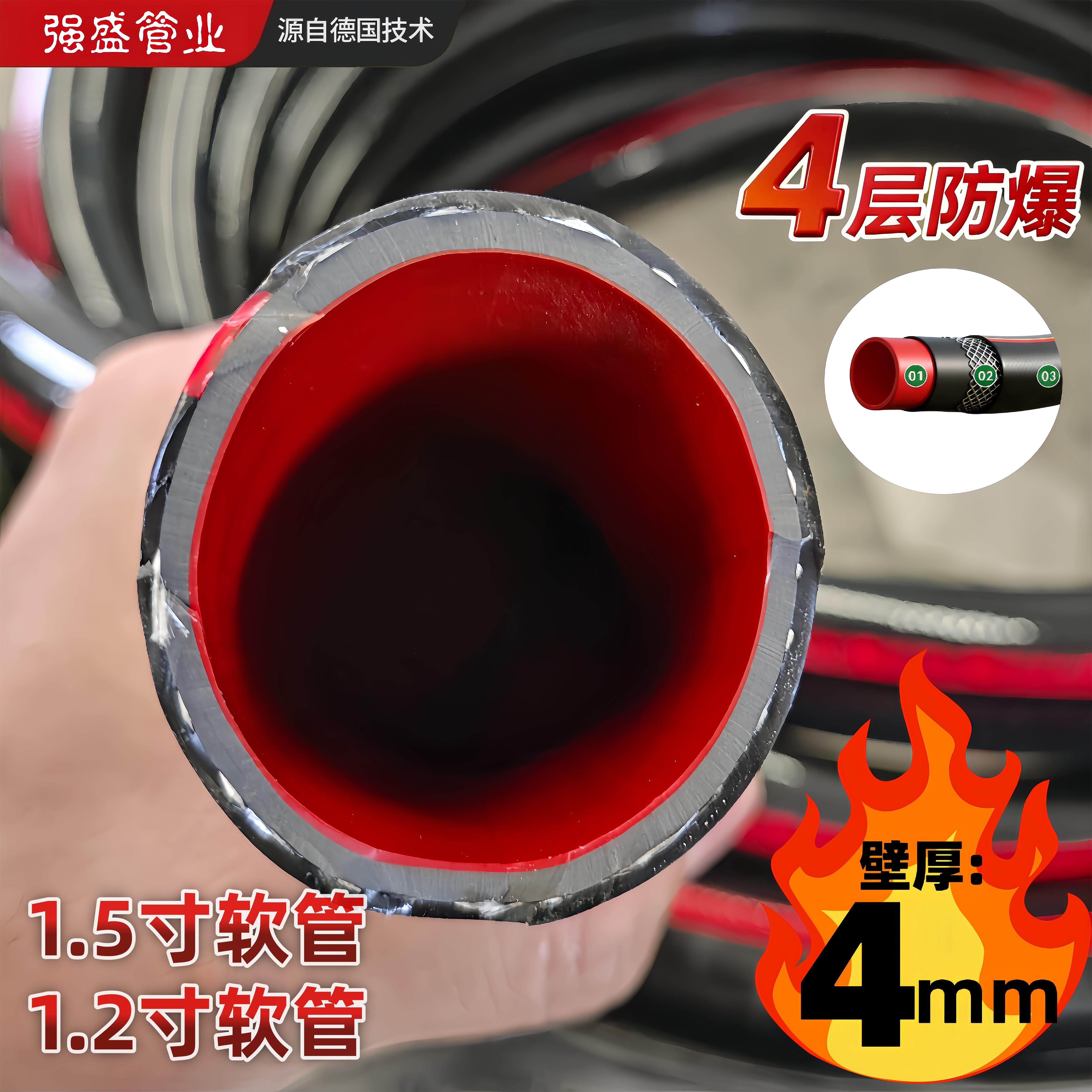 高压特厚软水5管防1.寸1.ZOX2寸1寸水泵用软爆管林灌溉抗衰老水园