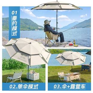 探险者钓太鱼伞大钓伞TXHAB440遮阳伞2025用新款 户外营拐杖防晒阳