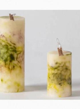 中古复古风欧式格手工饰圆柱风ZHS大蜡烛装浪餐桌茶几桌面漫香薰