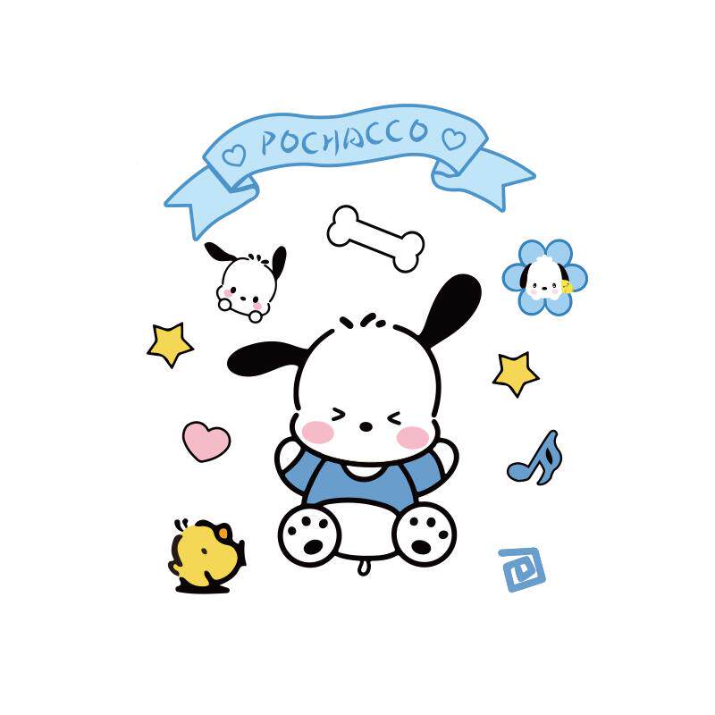 POQ公三丽鸥儿童房墙壁房装饰男孩和女孩床边主卧间室间贴纸画布