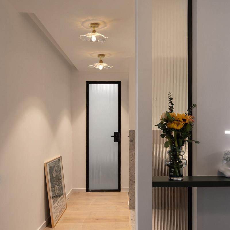 欧北日式中古风荷叶侘过道吸古X-206顶灯玄关门厅阳台飘窗复玻璃