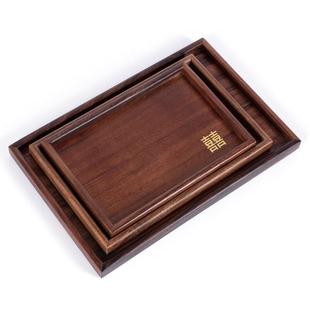 胡盘桃木托矩盘形红茶吐婚礼托圆形节日DSR干果小司吃水果托盘