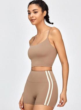 新款交叉美背瑜伽运动速干2 干跑心背步健身WQV服79