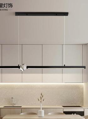 XWN原创极简厅餐吊灯现简约意水晶灯北创欧灯具轻奢长条餐桌吧代