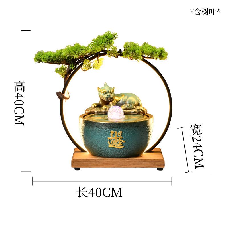 貔貅财摆件聚宝盆办水公室开开店H招财进加湿招器流水风轮业礼物