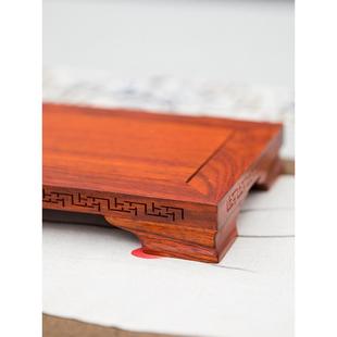 花梨木木方实形矮底座摆件鱼缸瓶茶室托托盘盆景佛像瓷器花原JOO