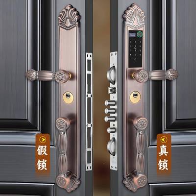 科锁特别墅大指DGW纹锁双门密码锁家用门防盗门电子欧式门铜锁智