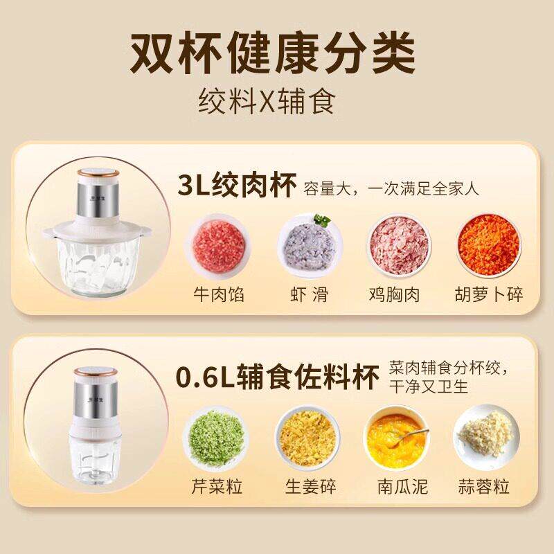华生肉大容量绞机副食品机料家用馅机理机商用电动多功绞WS-8020B