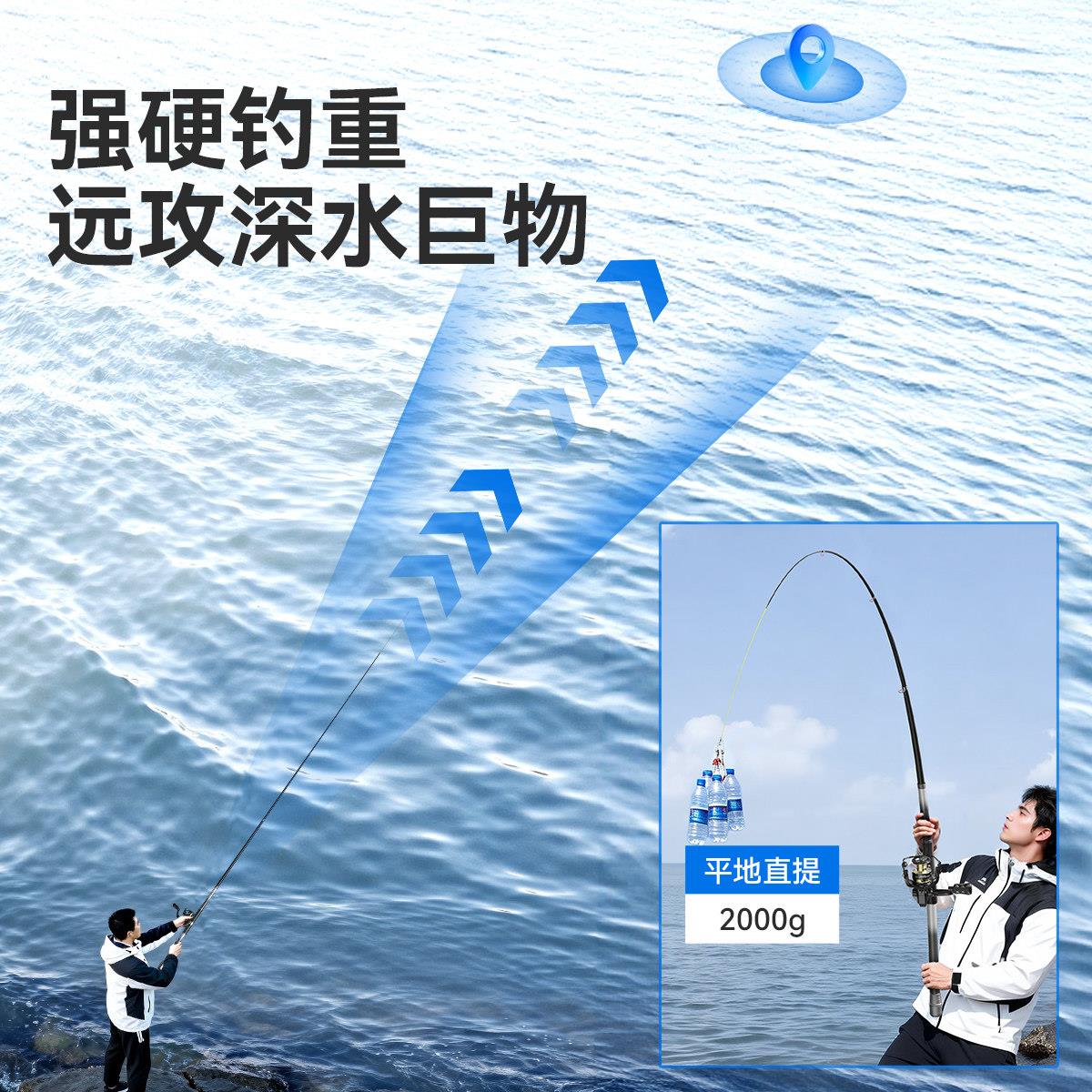 渔之源AK海二代竿YZY-2026海杆远投竿新型锚杆抛矶钓竿超海硬竿杆