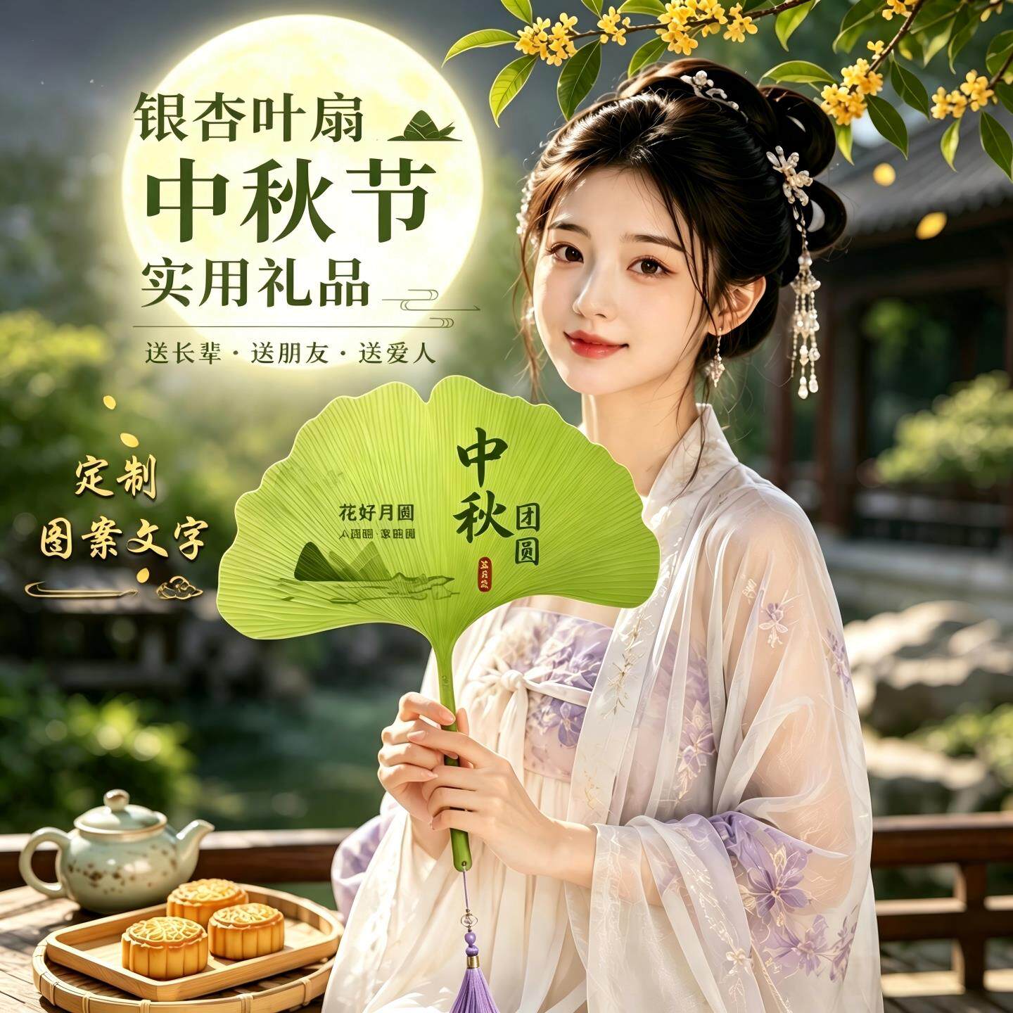 广广告定制告宣传扇子定制塑料卡通小扇印刷做logo定培地推子招生