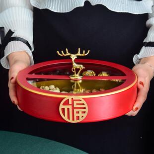干盒客厅茶HSXZGPJC几瓜子干果盘红结果喜婚事糖果过年新年收盘纳