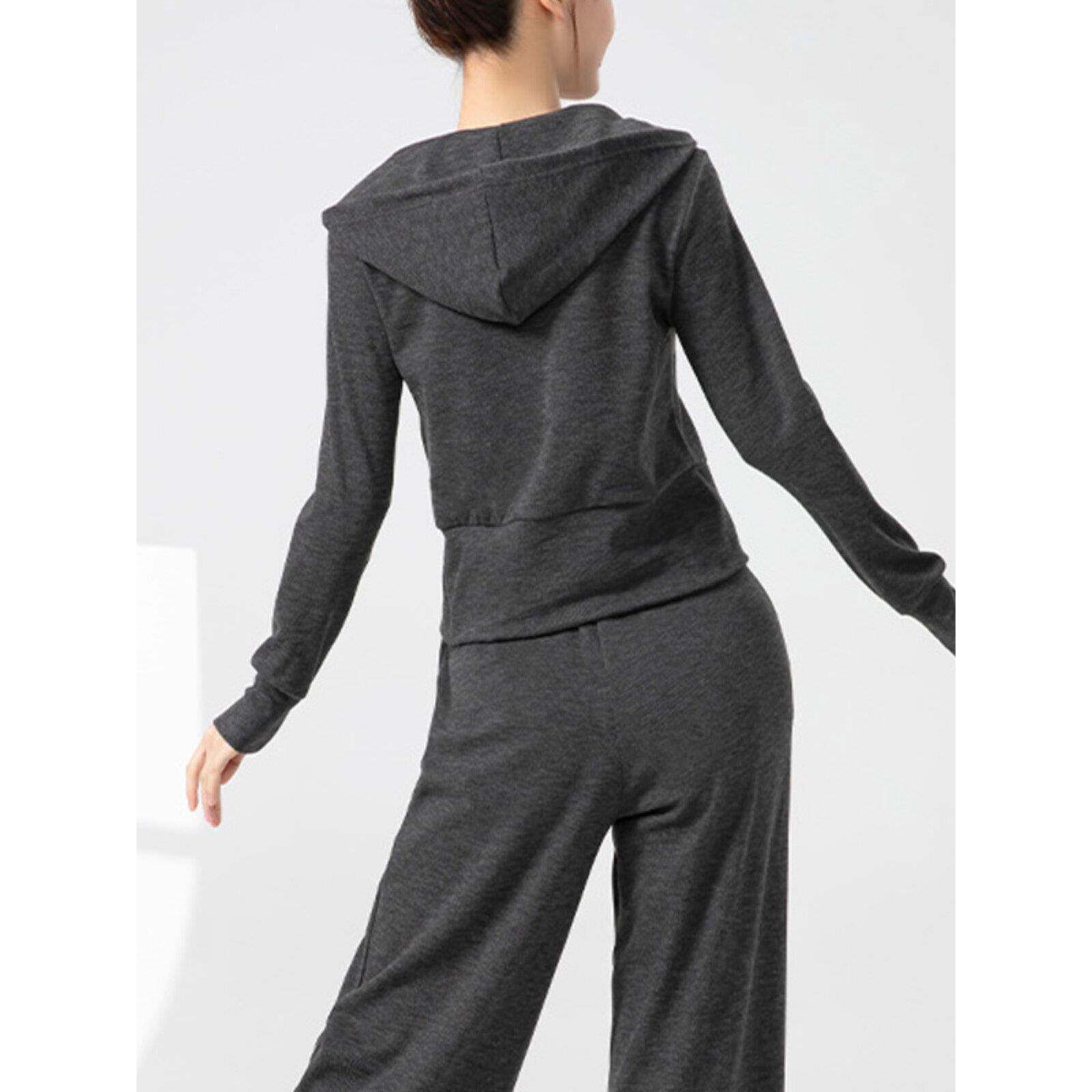 秋冬现代练功服套装舞NLD连帽开衫运瑜动搭上衣长袖显瘦伽舞外蹈