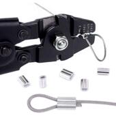 线CL 线线钢绳索形铝套海钓鱼钩钳剪线 8字 椭圆铝套钳丝压接钳压