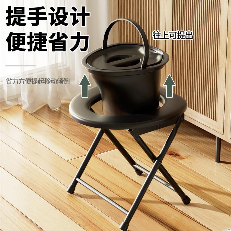 式老人坐便器妇可移动可携马桶痰盂子家用卧室带盖产孕卧床尿盆防