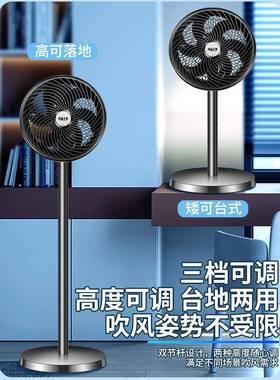 空气循环风电风扇家用高风地板风扇静遥控6020立式涡扇轮台音式宿