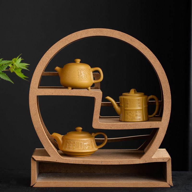 黄段泥壶紫砂壶石瓢壶鸣凤壶矿家用2段泥紫紫砂茶茶原具套装陶瓷