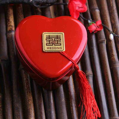 结婚创意中式喜糖盒子铁盒婚用品糖糖果盒婚盒庆YGR礼喜盒中国风