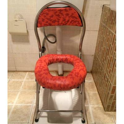 不锈所钢坐便器椅子折简叠 老易人孕妇老年人病人坐厕椅子大便椅