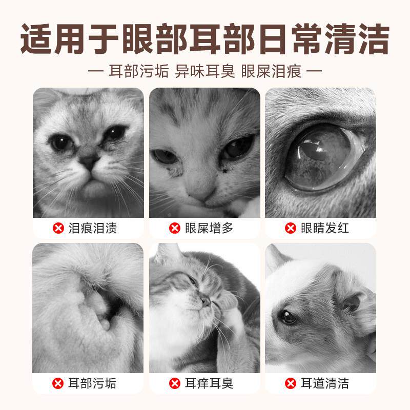 宠物纸湿巾眼部泪痕猫咪狗狗清洁部湿巾猫狗耳用湿专BDE-5007纸巾