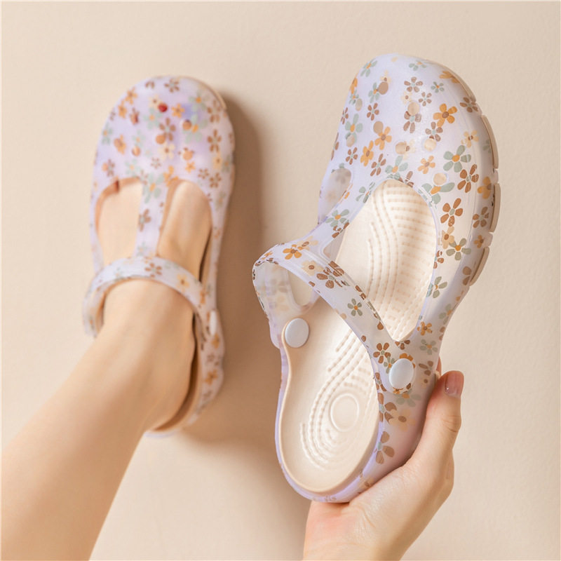 新款护士洞洞鞋女 ins潮包头凉鞋夏耐滑厚底沙滩软底居家拖鞋外穿,女鞋,洞洞鞋,淘宝优惠券,粉丝福利购,淘宝优惠卷