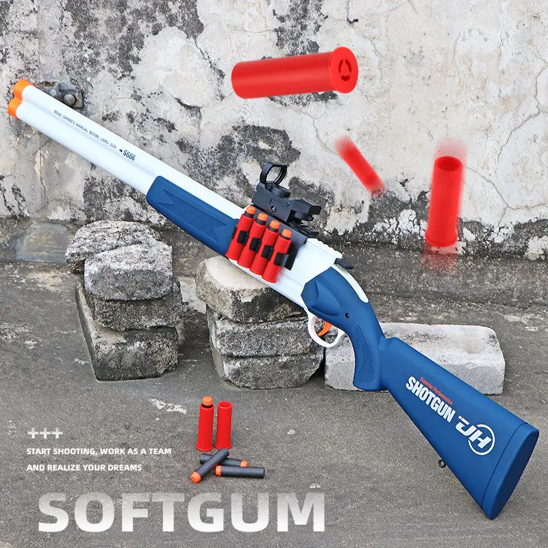 S686双管散弹枪喷子抛壳霰弹软弹枪儿童玩具男孩仿真模型XM1014