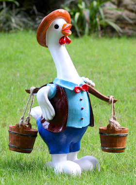 速发户外情侣园摆件户外楼盘展示庭动别墅装饰鸡林景观院物雕塑