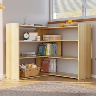 速发墙批书架落地可伸缩置物多靠可矮书柜家用架层收纳架子简易长