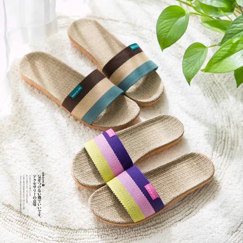 速发季一送一亚麻拖鞋夏买居家拖室内202新款不臭脚透气防滑凉居