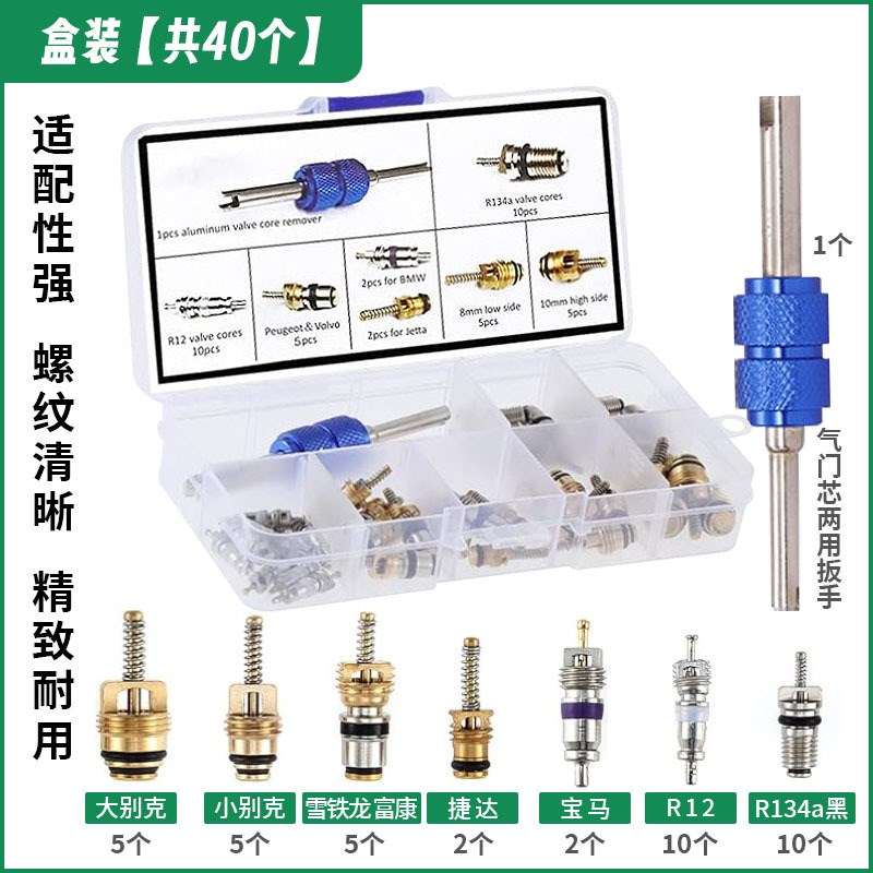 速发汽车空调气门芯R14a别克..富康.标志.速腾.盒装气门针混搭装