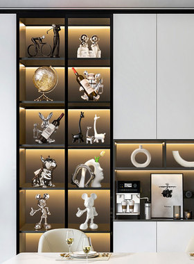 速发轻柜高端大气餐边酒柜装饰品摆感高档客厅电视奢高级件软家居