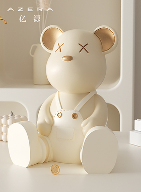 速发熊存钱罐油024年新款摆件奶2风客礼儿童装饰男孩生日厅品