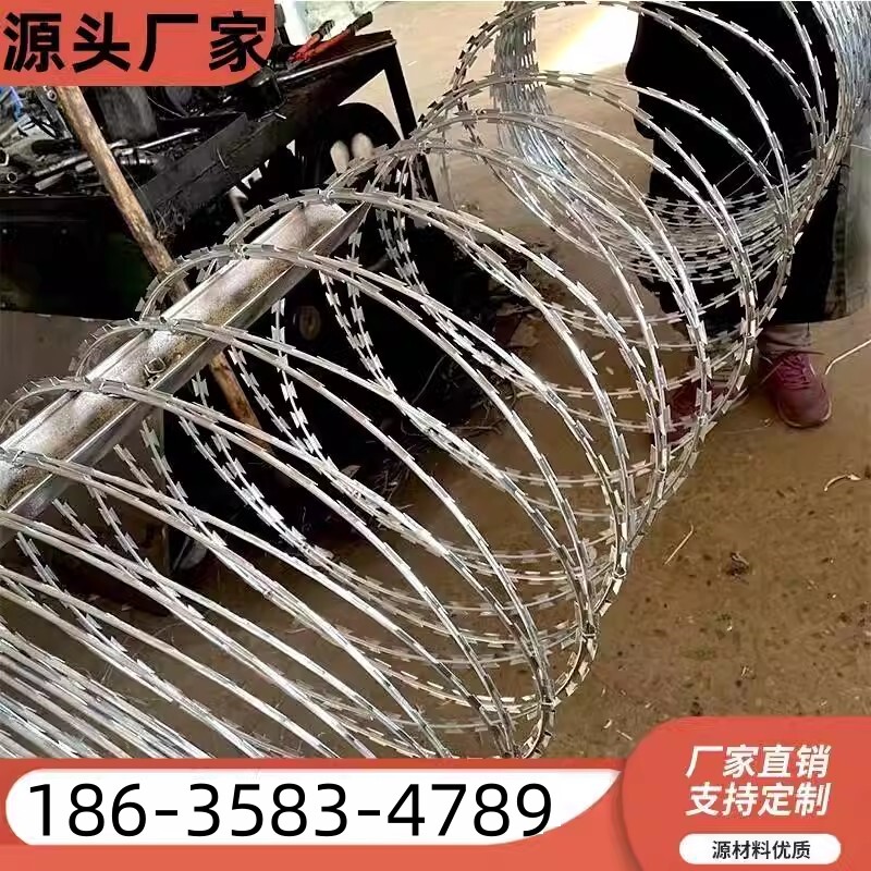 速发不锈带滚笼防锈防护网刺网钢刺铁丝防盗防爬刺围片防爬网刀墙