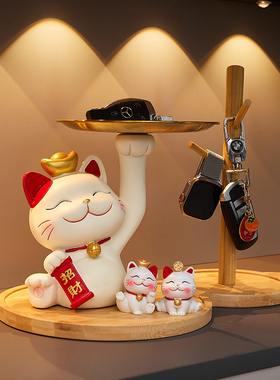 速发入户门放入鞋件门口收纳玄关装饰品的门进门招财猫置物架摆柜