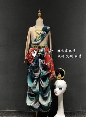 速发花京魂之舞风业独舞艺考演出服莲北化生表演服古专古典舞