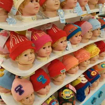 速发包邮宝头展型道儿儿童小孩头部模型儿童假发模示人头模型婴具