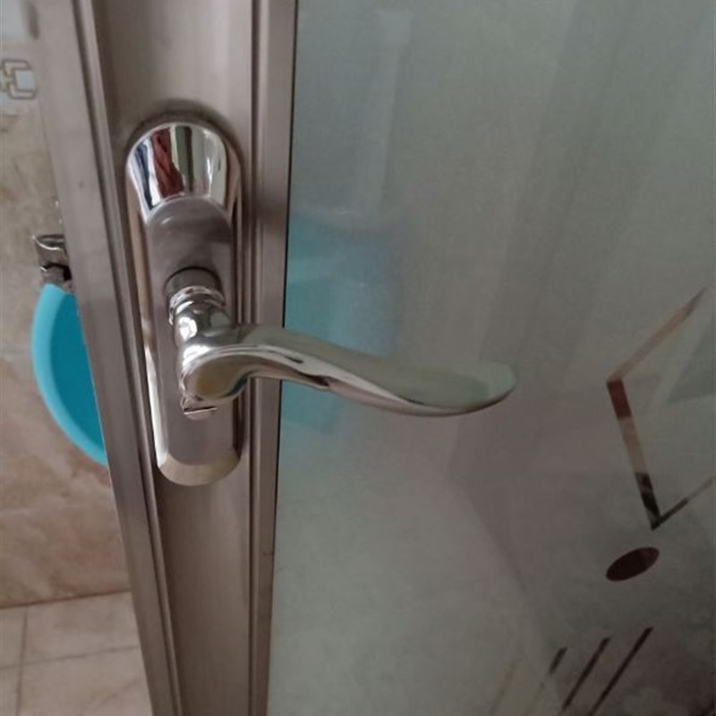 速发凹面锁黑卫形弧生间门锁 单舌厕所钛镁门雅把手无110