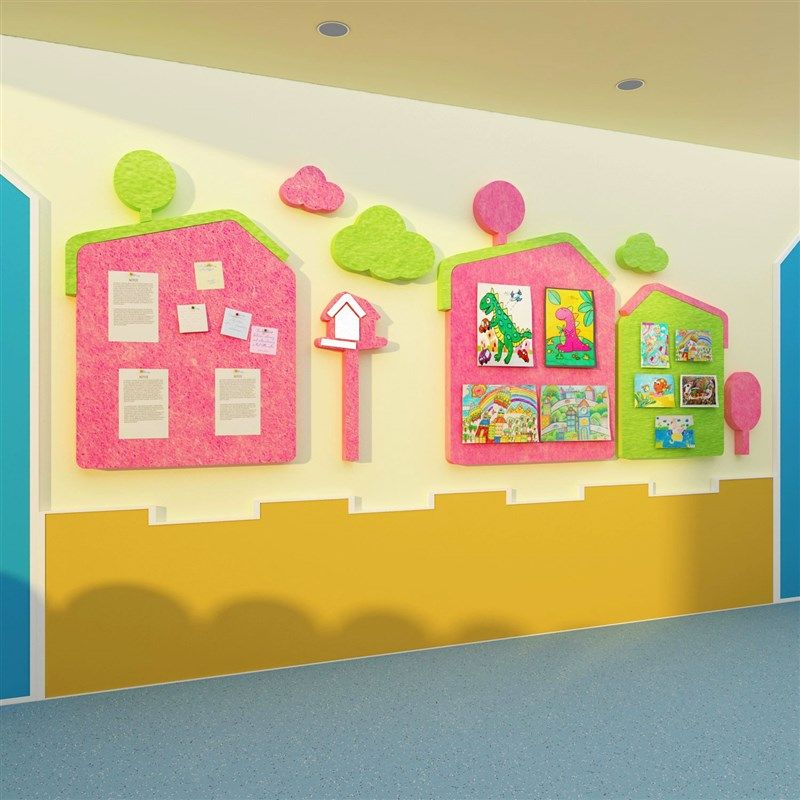 现货速发毛毡板文化贴纸幼儿园环创主题成品环境布置材料大厅墙面,家居饰品,文化墙贴,淘宝优惠券,粉丝福利购,淘宝优惠卷