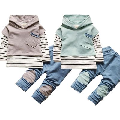 现货速发Ba ddler Ifat othig Suits Autum Witer Boys Log S