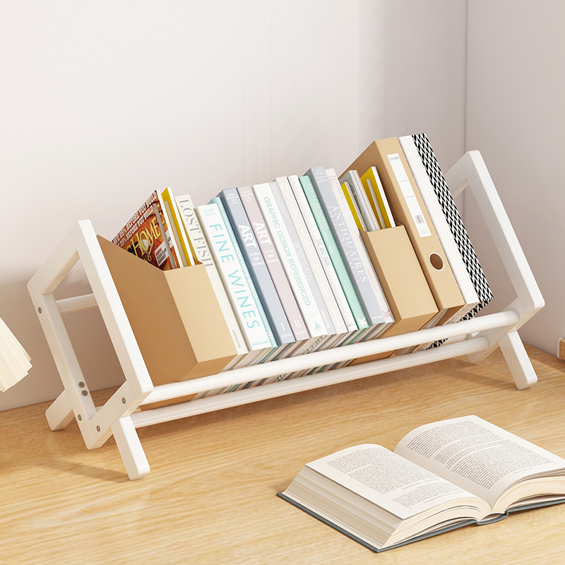 速发儿小架子书架简易台面童型学生实木宿书好物桌下舍桌收纳桌面