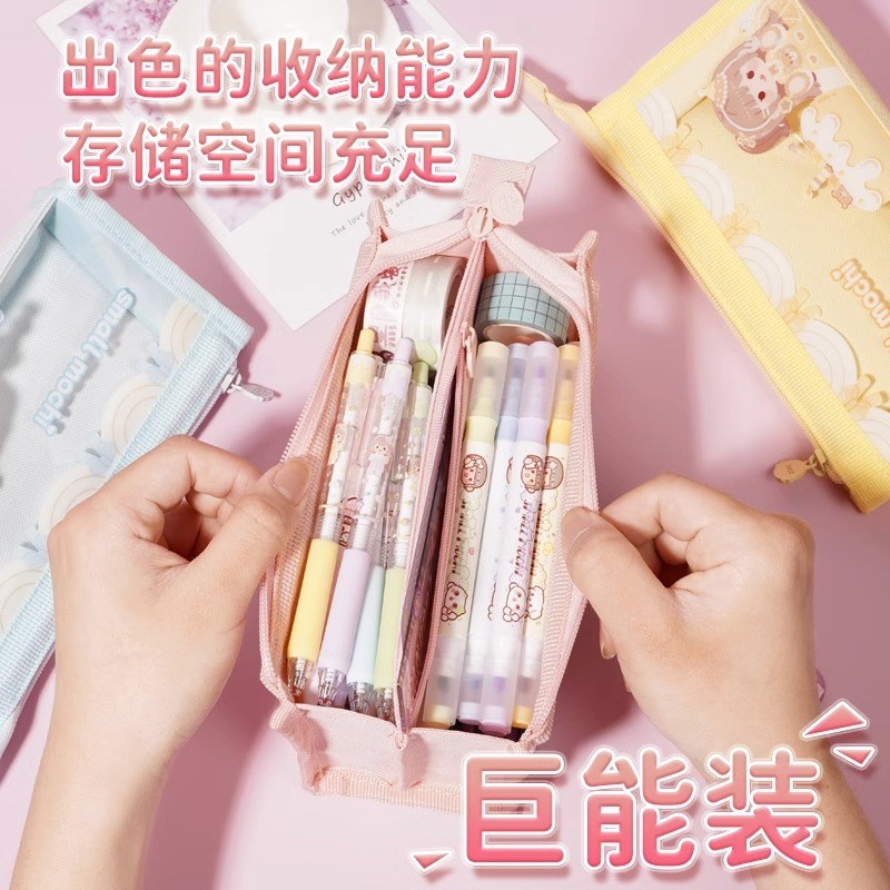 速发小麻薯笔袋大容量生小学生铅笔盒收纳袋高颜值孩笔袋新款流行